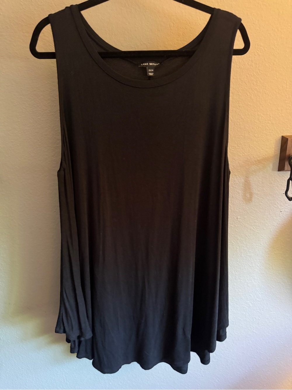 Lane Bryant Black Flared Tank Top